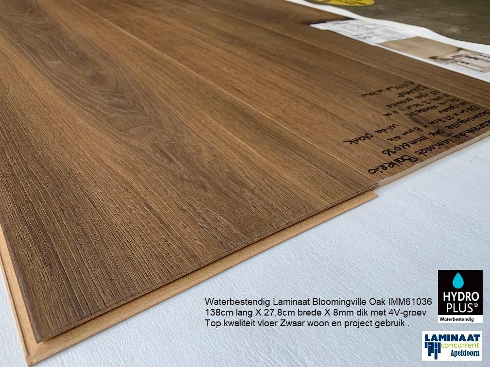 Waterbestendig laminaat Blooming ville 27,8cm brede plank, Bruin, 75 m² of meer, Nieuw, Ophalen of Verzenden