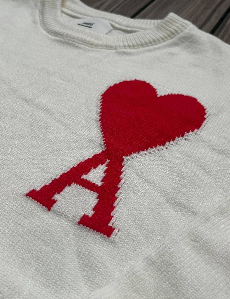 Pull Ami Paris, Neuf, Ami Paris, Blanc, Taille 48/50 (M)