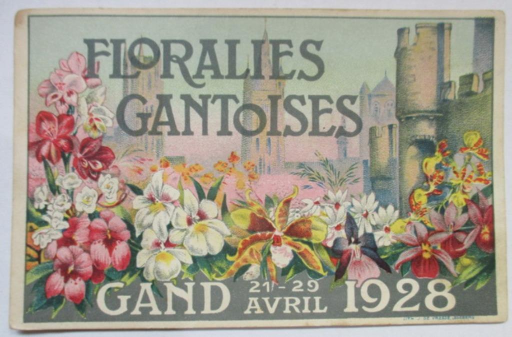 antieke postkaart Gentse Floralien1928    dpcf12, Verzamelen, Postkaarten | Themakaarten, Verzenden