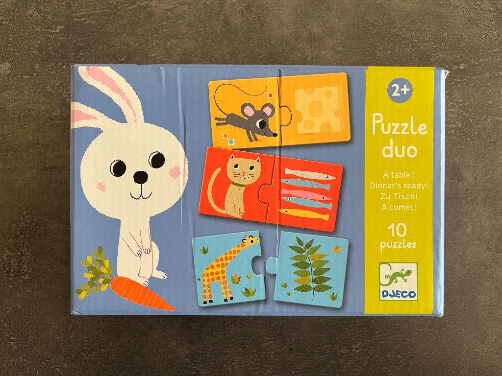 Puzzel duo (djeco), Ophalen, Minder dan 10 stukjes, Zo goed als nieuw, 2 tot 4 jaar