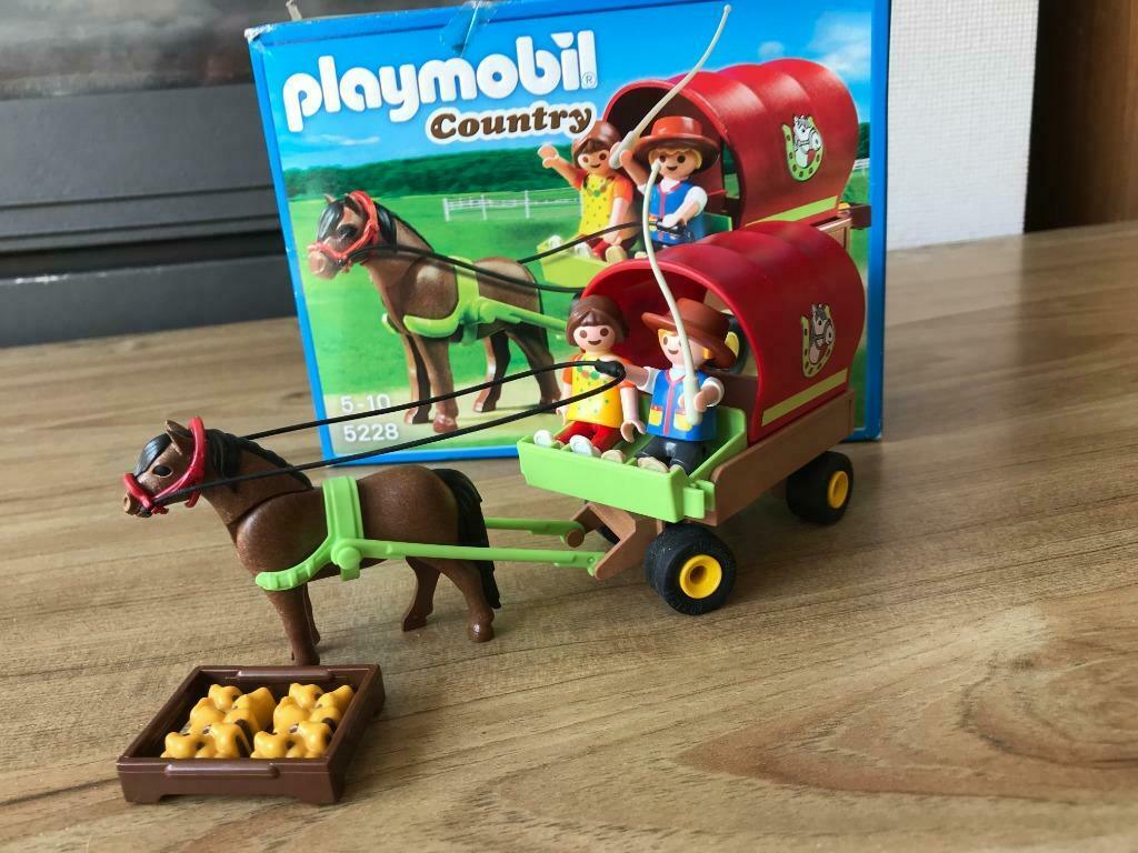 playmobil huifkar en paard, Ophalen, Gebruikt