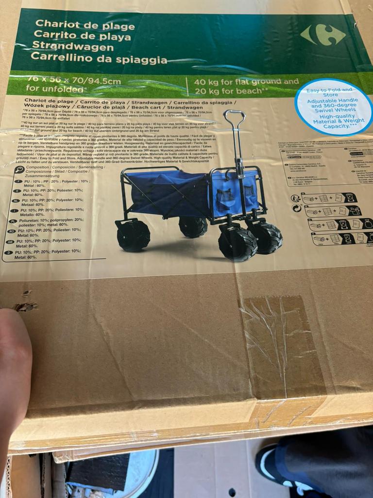 Strandkarretje, Opvouwbaar, Nieuw