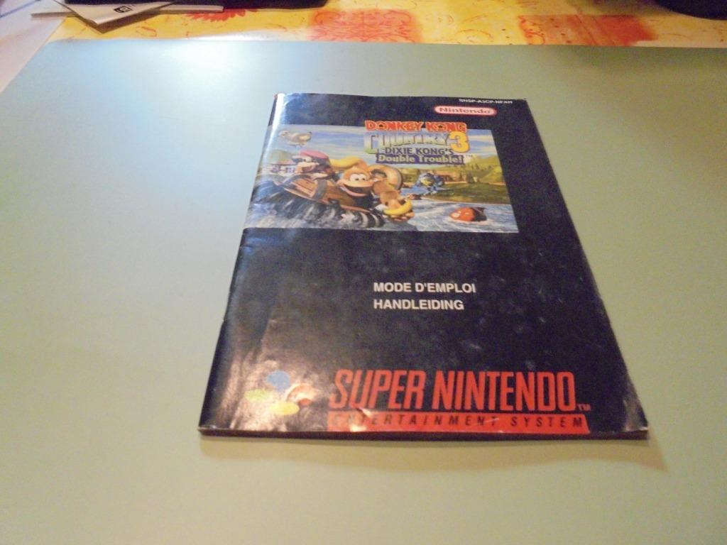 Donkey Kong Country 3 SNES Manual SNSP-A3CP-NFAH (orig), Games en Spelcomputers, Ophalen of Verzenden, Gebruikt