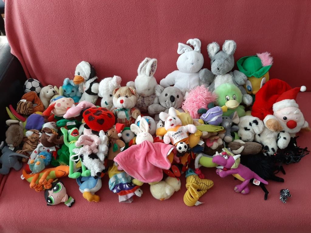 Lot de 70 peluches, Enlèvement ou Envoi, Comme neuf