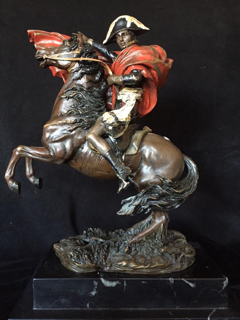 Bronzen Napoleon/paard Claude. Zuiver gekleurd groot brons, Ophalen of Verzenden