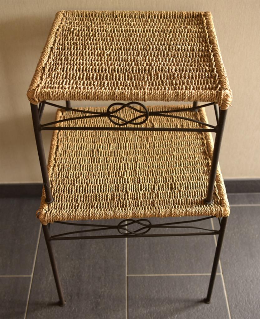 Mooie bijzettafeltjes, Overige materialen, Minder dan 55 cm, Gebruikt, Vierkant