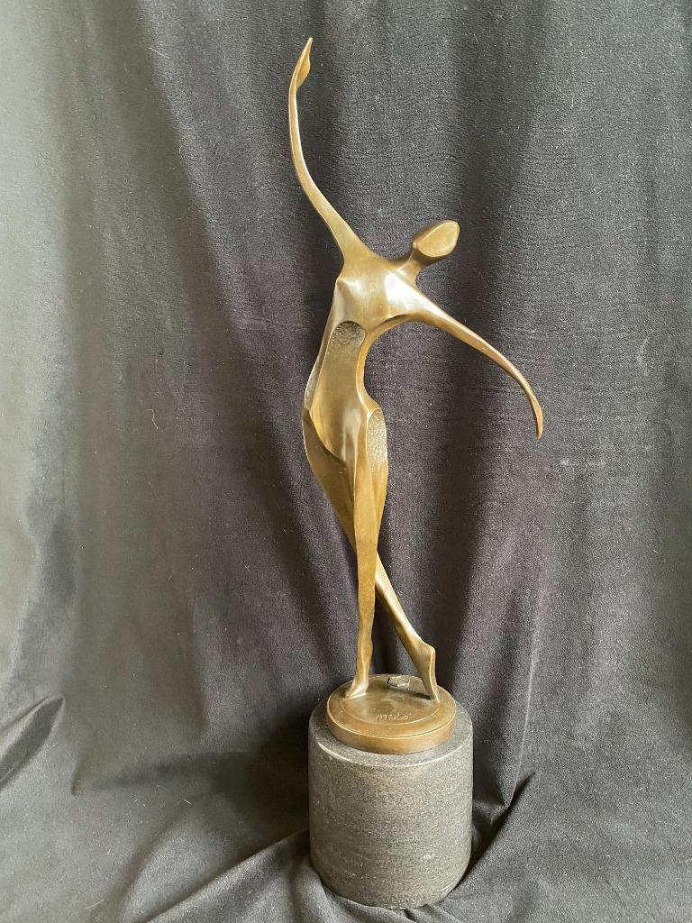 Bronzen abstracte dame 53cm! Milo/stempel groot zuiver brons, Antiek en Kunst, Kunst | Beelden en Houtsnijwerken, Ophalen of Verzenden