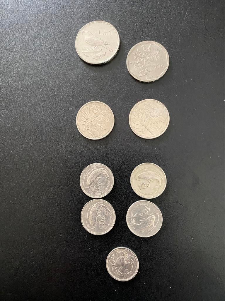Anciennes pièces de monnaie - lires de Malte, Enlèvement ou Envoi