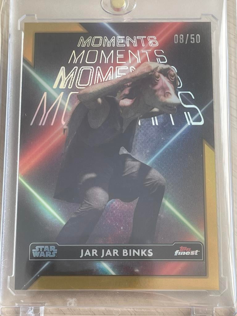 Topps Finest star wars Gold /50 Jar Jar Binks, Ophalen of Verzenden, Nieuw, Plaatje