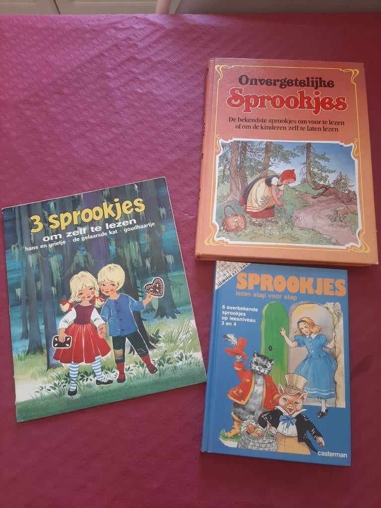 Set van 3 vintage sprookjesboeken – jaren '70-'80, Ophalen of Verzenden, Gelezen