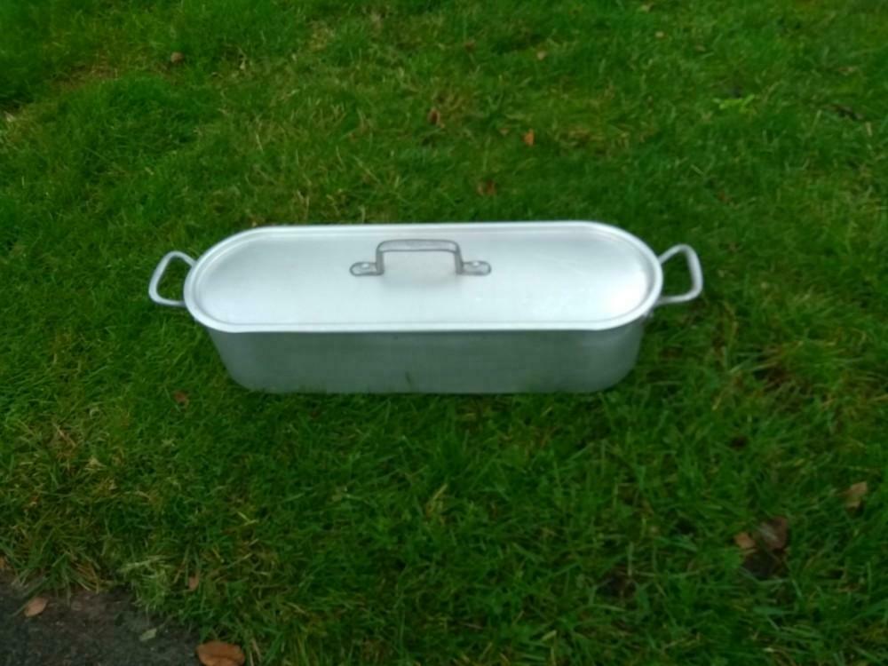 Aluminium langwerpige stoompan voor de oven of de bbq, Huis en Inrichting, Keuken | Potten en Pannen, Ophalen, Gebruikt, Aluminium
