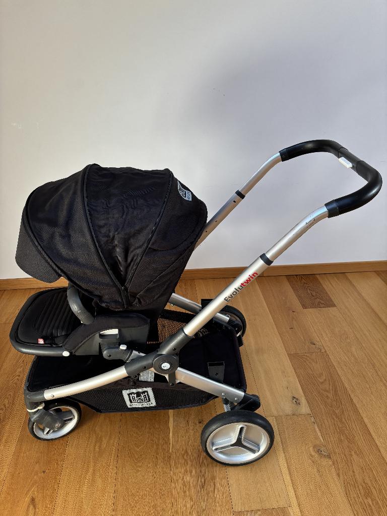 Kinderwagen (enkel of dubbel), Kinderen en Baby's, Buggy's, Gebruikt, Overige merken, Duomodel, Regenhoes, Verstelbare rugleuning