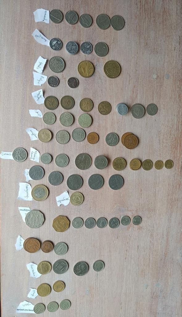 Munten van verschillende landen, Ophalen, Munten