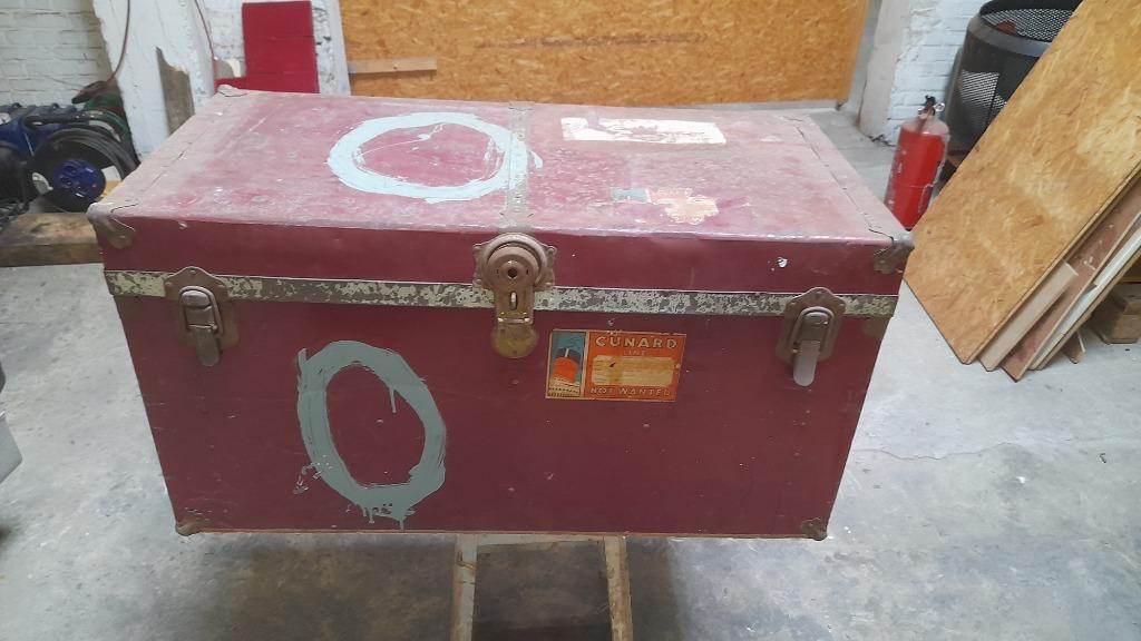 Étui de voyage vintage en bois pour bateau de croisière, Antiquités & Art, Enlèvement