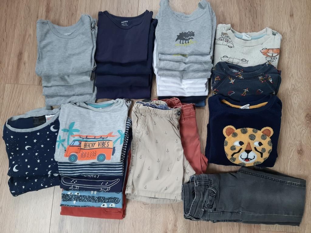 Paquet de vêtements pour garçon 30 pièces - 1 à 4 ans (86 à, Enlèvement ou Envoi, Utilisé
