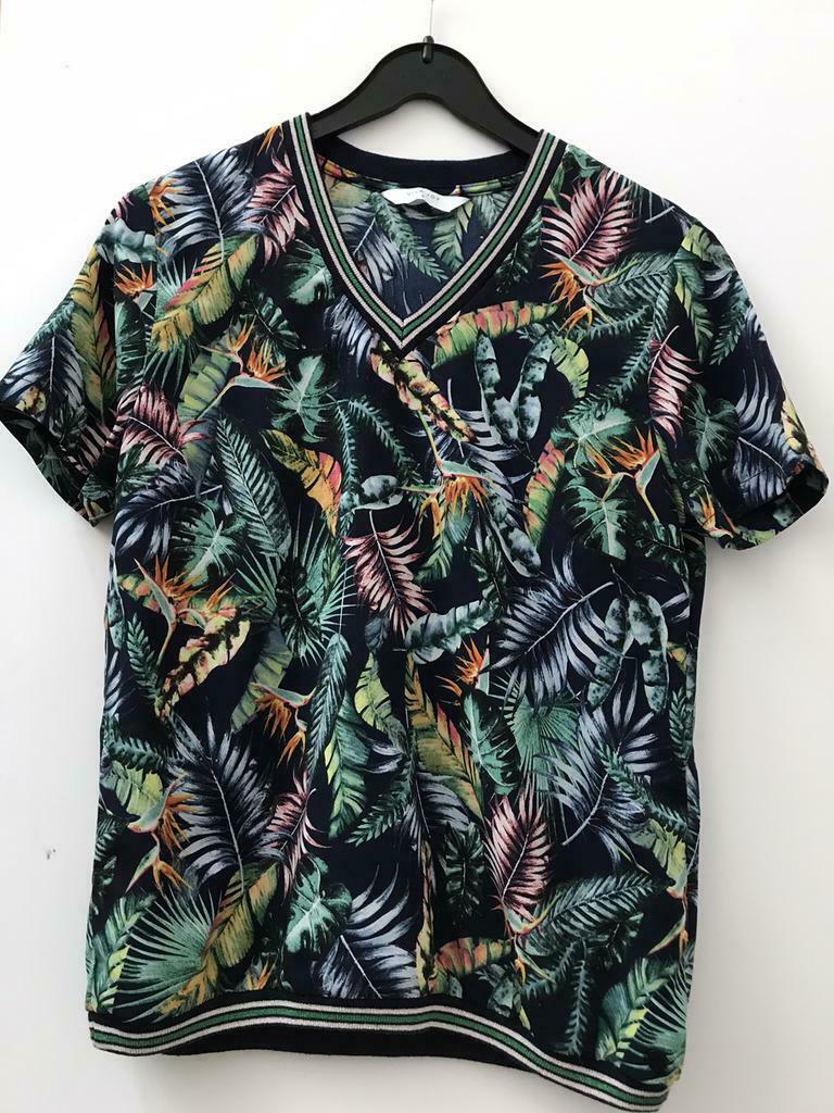 Blouse met tropical print, Kleding | Dames, Overige kleuren, Ophalen of Verzenden, Zo goed als nieuw, Maat 36 (S)