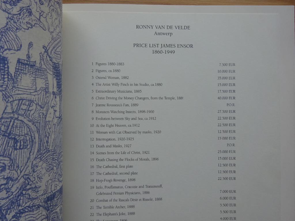 James Ensor 2005 catalogue exhibition Ronny Van de Velde Ant, Ophalen of Verzenden, Nieuw, Schilder- en Tekenkunst