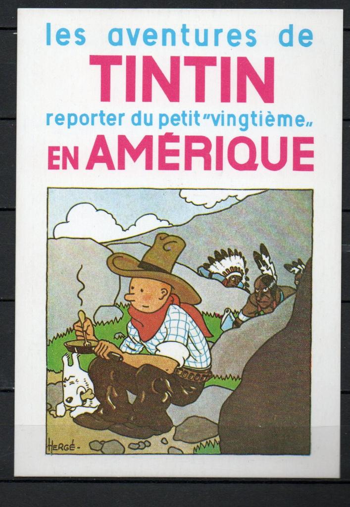 Carte postale : Tintin/ Tintin en Amérique - édition Arno 24, Enlèvement