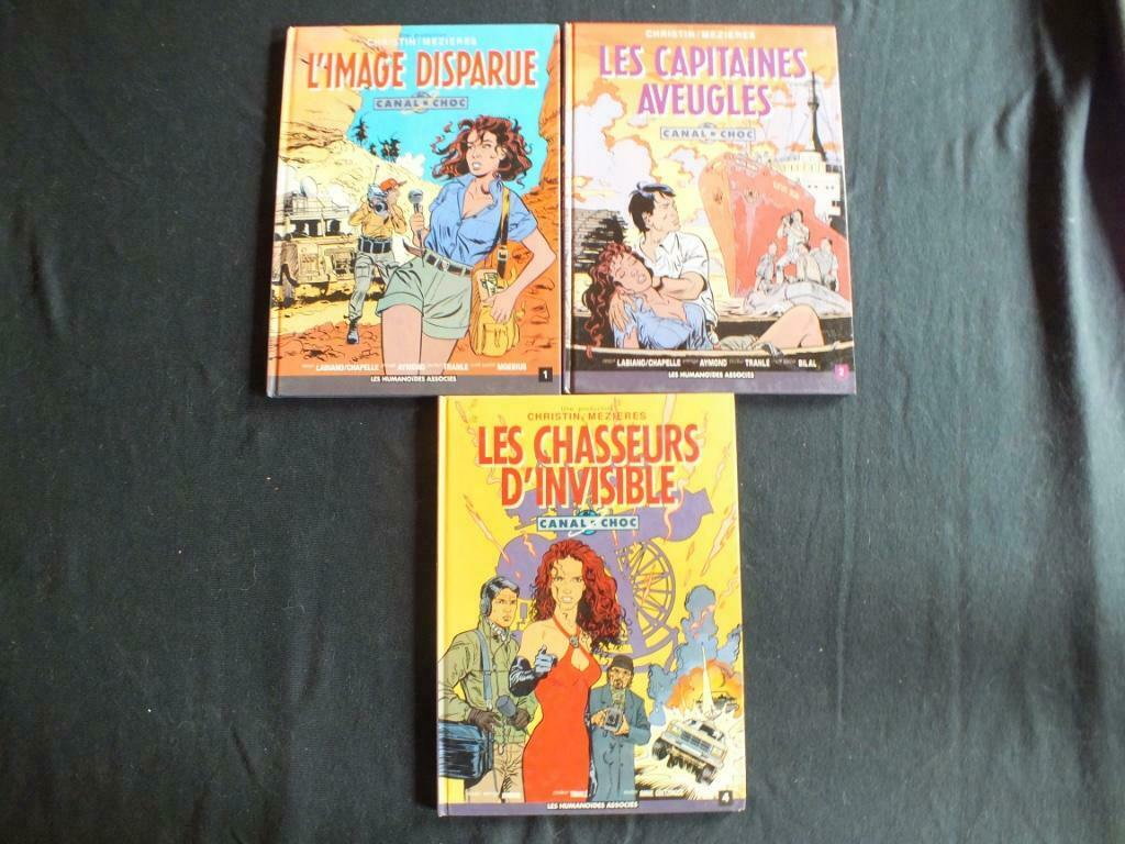CANAL-CHOC. (2 ALBUMS E.O)  )  EDITIONS LES HUMANOIDES ASSOC, Plusieurs BD, Enlèvement ou Envoi, Comme neuf, Une production CHRISTIN
