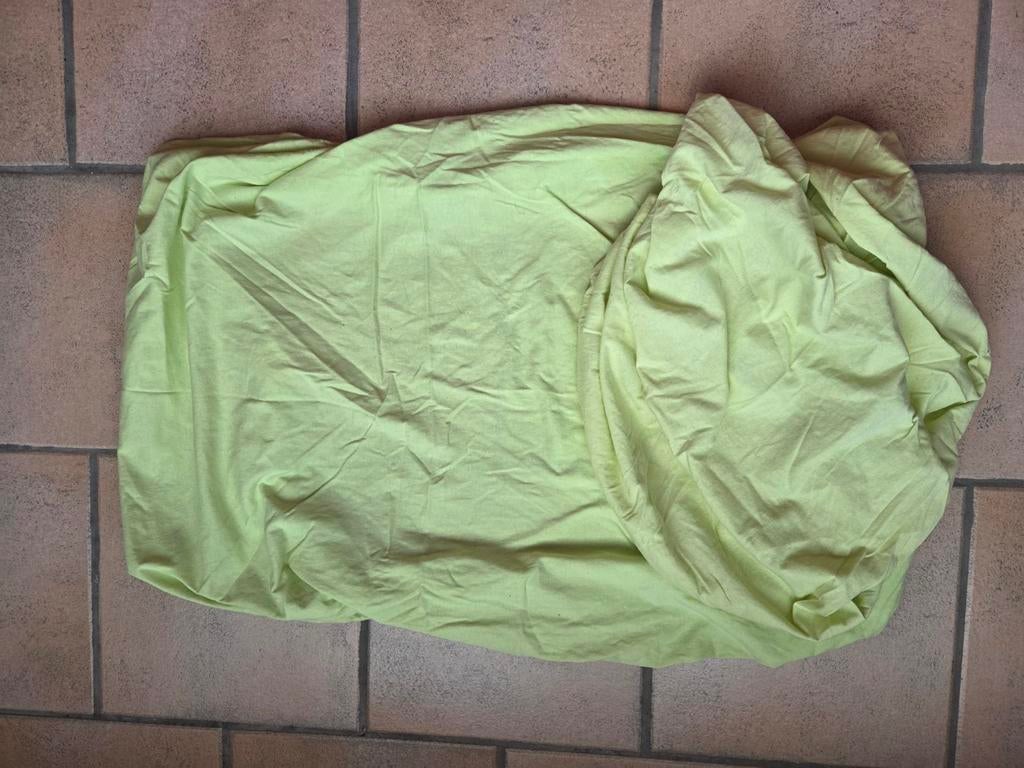 2 Draps housses lit bébé, Enlèvement ou Envoi, Utilisé, Vert