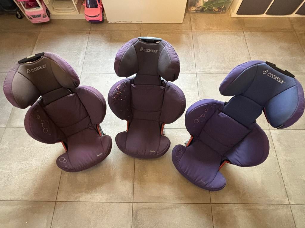 Lot de 3 sièges auto Maxi-Cosi Ferofix, Ophalen, Gebruikt, 15 t/m 36 kg, Verstelbare rugleuning