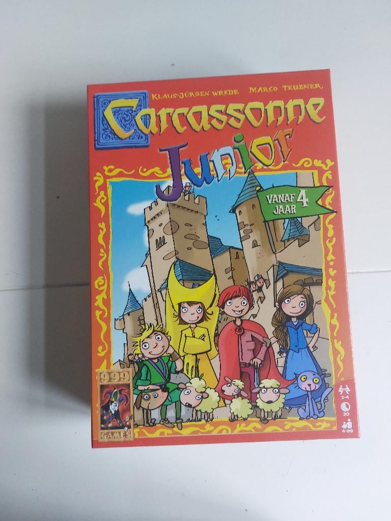 Carcassonne Junior bordspel, +4 jaar, 2-4 spelers, 999 Games, Ophalen, Zo goed als nieuw