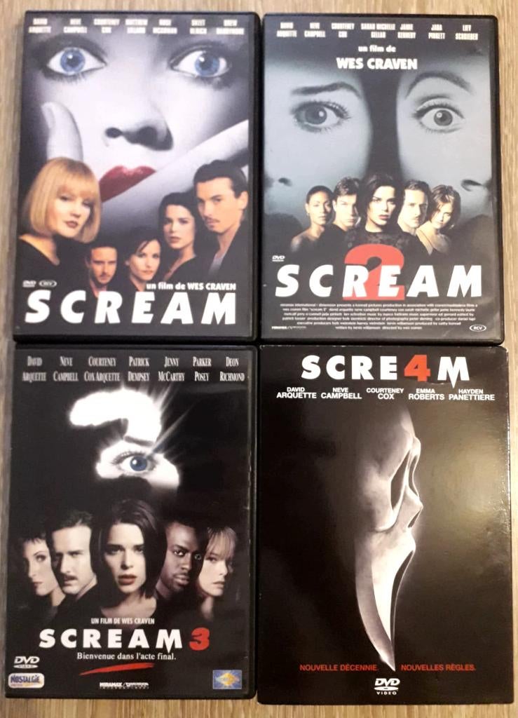 DVD's Scream 1-2-3-4 / Wes Craven, Cd's en Dvd's, Dvd's | Horror, Ophalen, Zo goed als nieuw