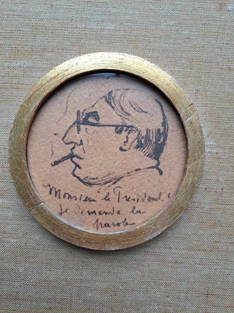Portret Persoonlijkheid uit Luik op bierkarton Bock Artois, Antiek en Kunst, Ophalen of Verzenden