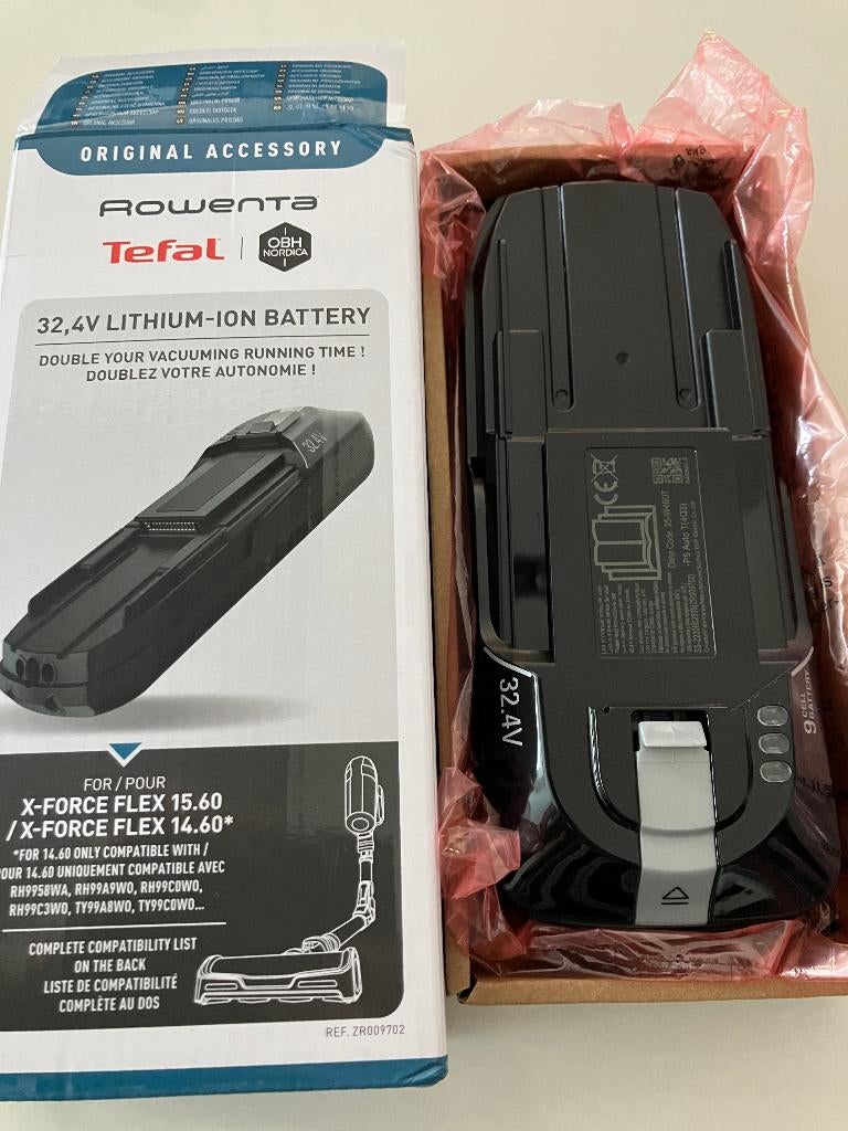 Rowenta / Tefal 32,4V Lithium-Ion Batterij – Nieuw, Enlèvement, Neuf