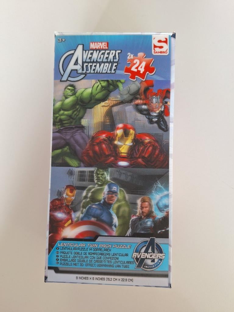 2 puzzels avengers, Ophalen, 10 tot 50 stukjes, Gebruikt, 4 tot 6 jaar