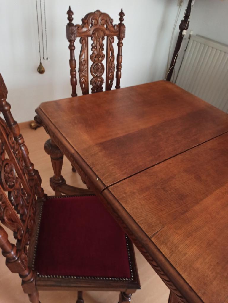 Table et 6 chaises, Maison & Meubles, Enlèvement, Utilisé, 4 à 6 chaises