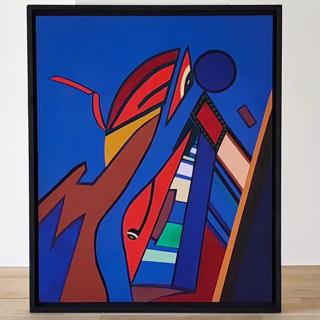 Schilderij van Roland Lavianne. Doe een bod., Antiek en Kunst, Ophalen of Verzenden