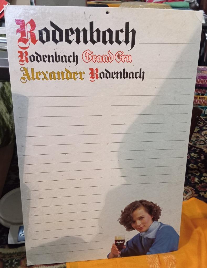 oude prijslijst rodenbach jaren '90, Verzamelen, Ophalen, Zo goed als nieuw, Reclamebord, Plaat of Schild, Overige merken