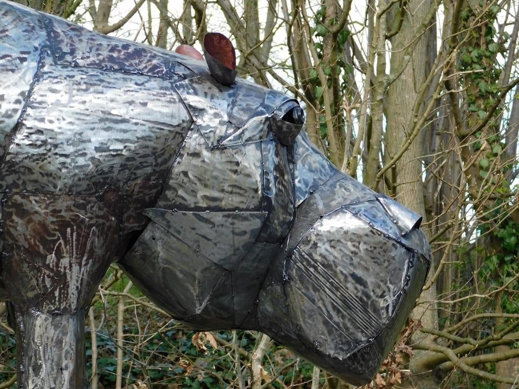 Nijlpaard ''Nilo'' XXL - 105 x 190 cm - Handgemaakt & Uniek, Ophalen of Verzenden