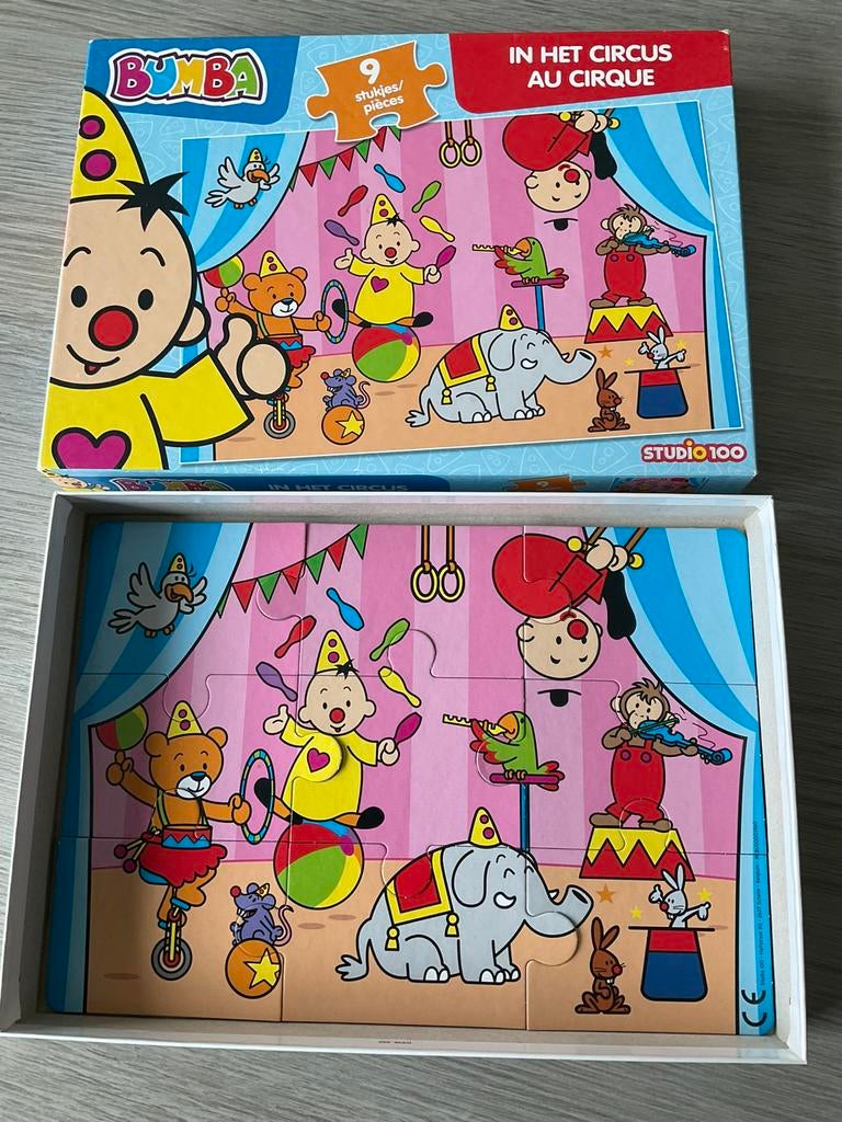 Puzzel Bumba circus  - 9 stukjes - Studio 100, Kinderen en Baby's, Ophalen of Verzenden, Minder dan 10 stukjes, Zo goed als nieuw