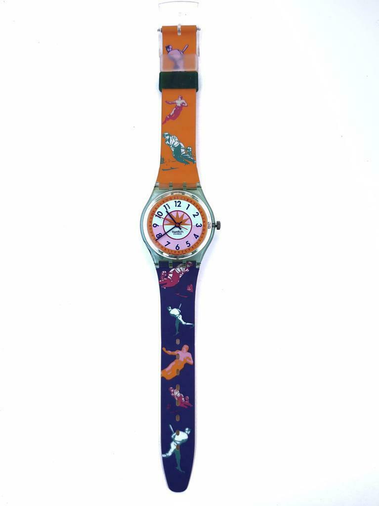 Vintage Swatch from 1992 : "Curling" ( GG117 ) - never worn, Gebruikt