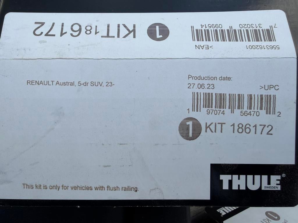 Thule dakdrager klemmen kit 186172. Renault Austral & Espace, Auto diversen, Dakdragers, Gebruikt, Ophalen