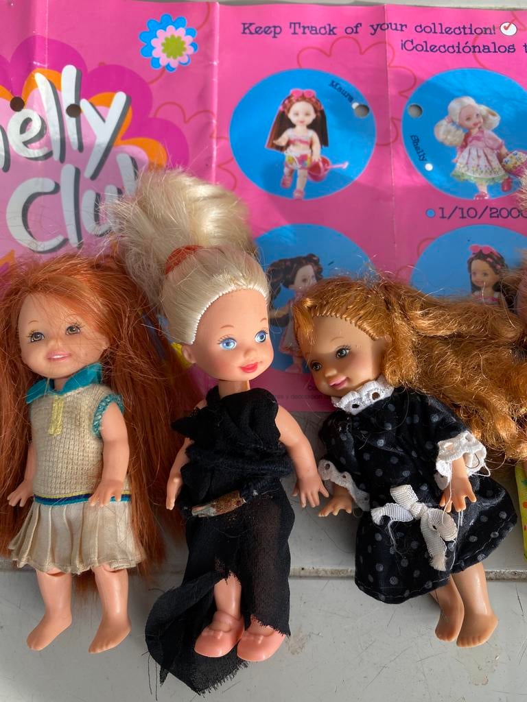 14 kleine popjes, sommige Shelley, Kinderen en Baby's, Speelgoed | Poppen, Ophalen, Zo goed als nieuw, Barbie