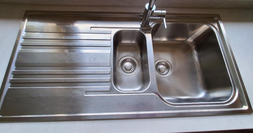 Spoelbak 1,5 inox Franke, Ophalen, Overige kleuren, 50 tot 100 cm, Zo goed als nieuw