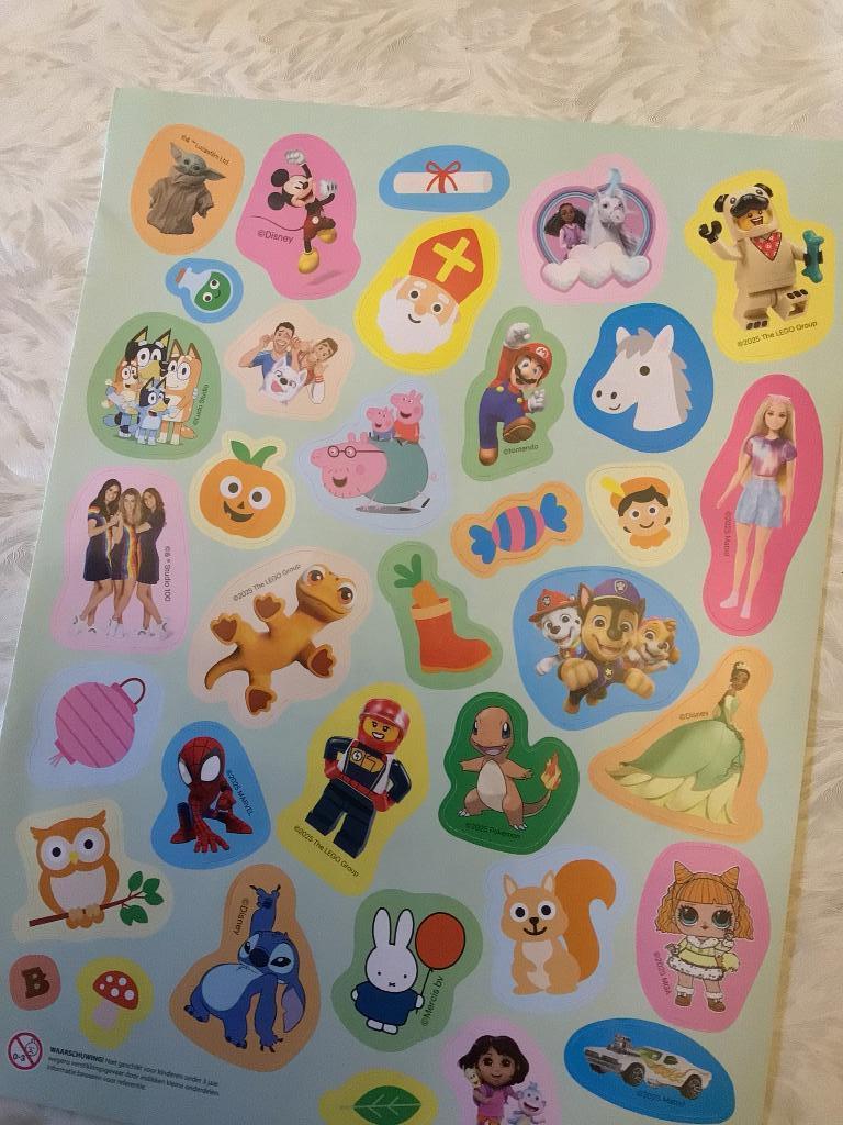 feuilles d'autocollants A4 Stich, Lego, Barbie, Disney, Collections, Enlèvement ou Envoi