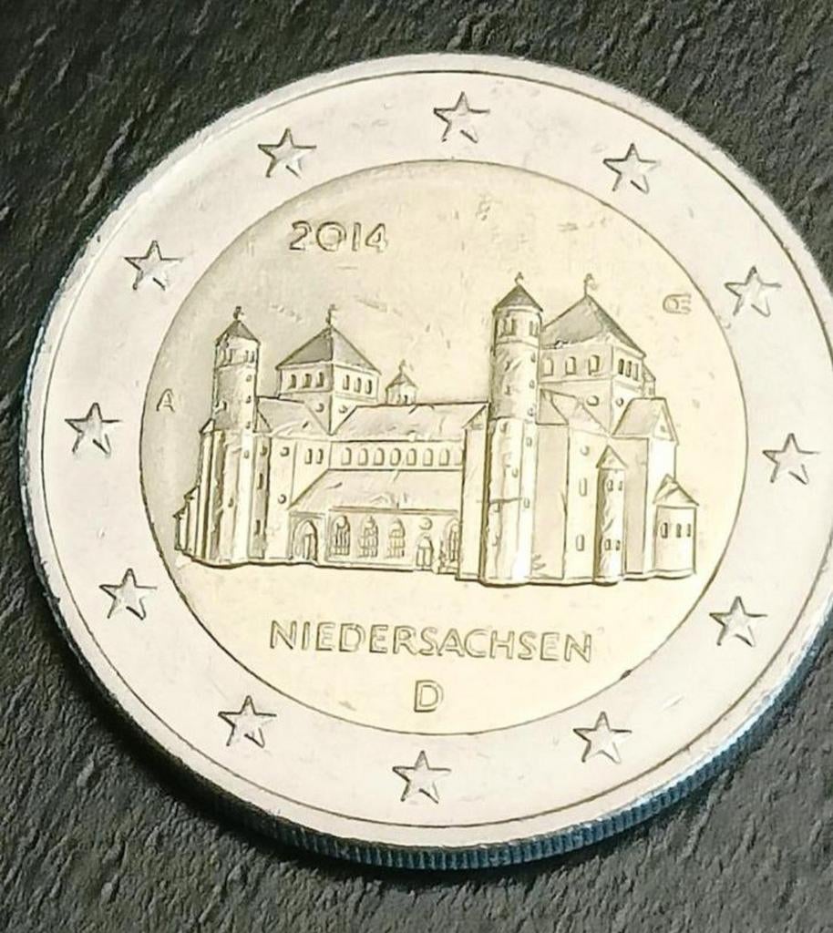 2 euro Duitsland 2014 Niedersachsen Michaeliskerk D 🇩🇪, Ophalen of Verzenden, Duitsland, 2 euro, Losse munt