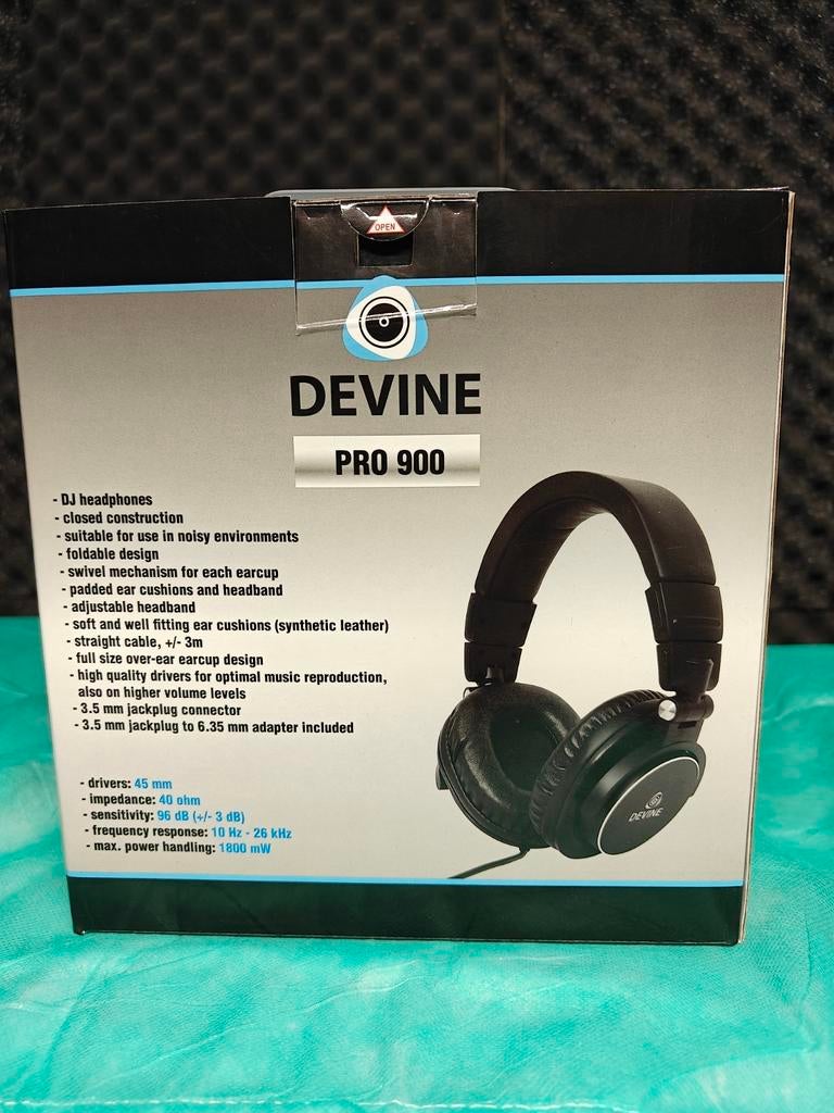 Hoofdtelefoon DEVINE PRO 900, Audio, Tv en Foto, Ophalen, Zo goed als nieuw