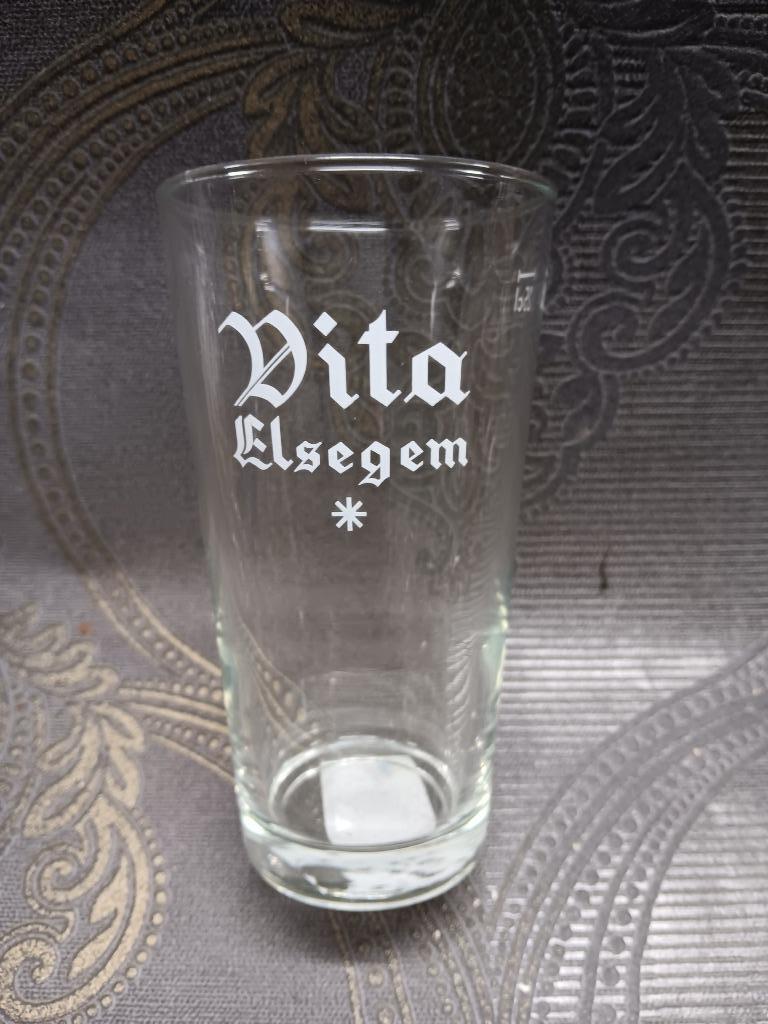 Bierglas Vita Elsegem Wortegem Petegem, Verzamelen, Ophalen of Verzenden, Gebruikt, Gebruiksvoorwerp