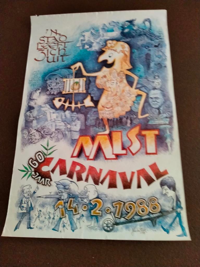 AALST CARNAVAL grote affiches kandidaten 50 tal verschillend, Verzamelen, Ophalen, Zo goed als nieuw