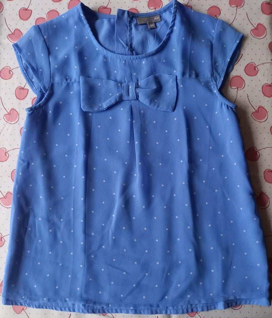 Blauw bloesje JBC maat 134, Kinderen en Baby's, Kinderkleding | Maat 134, Ophalen of Verzenden, Zo goed als nieuw, JBC, Meisje