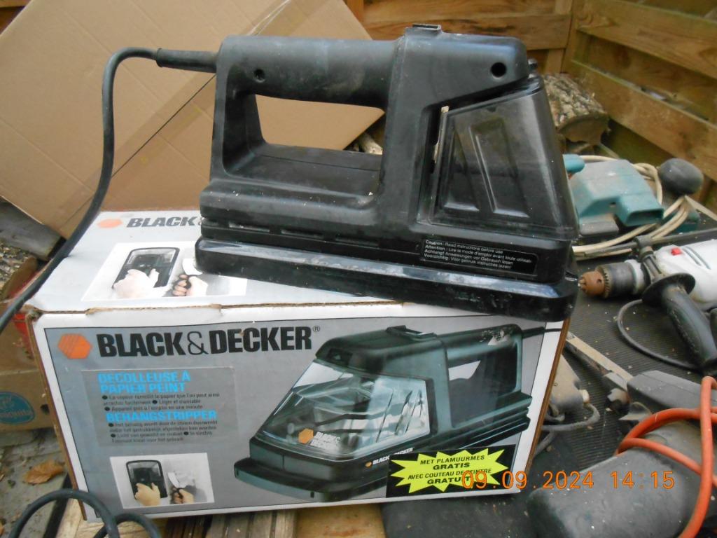 machine noire et Dekker pour enlever le papier peint du mur, Enlèvement ou Envoi, Comme neuf