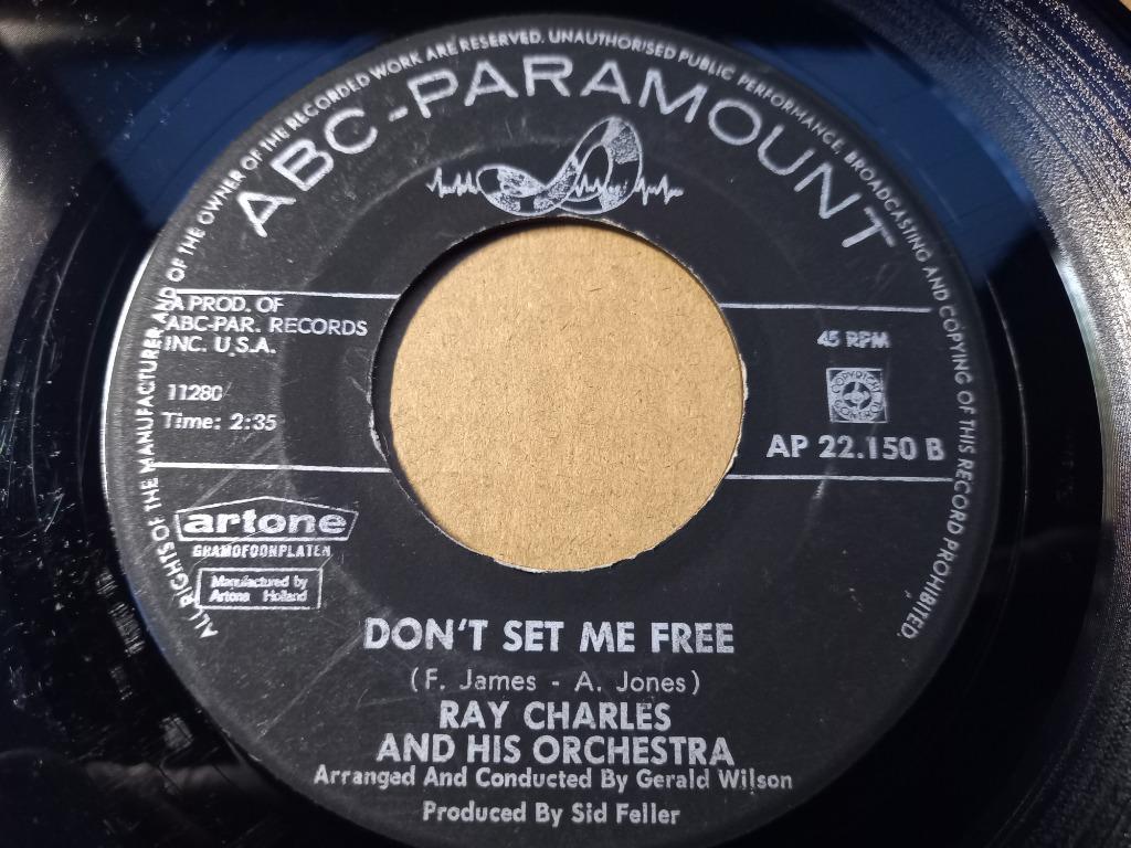 Ray Charles ‎– Don't Set Me Free '7, Ophalen of Verzenden, Zo goed als nieuw, R&B en Soul