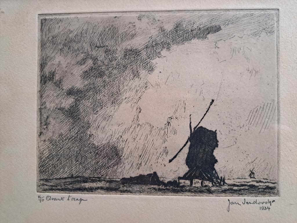 Jan Verdoodt  Jette  Lithographie, Antiek en Kunst, Ophalen of Verzenden