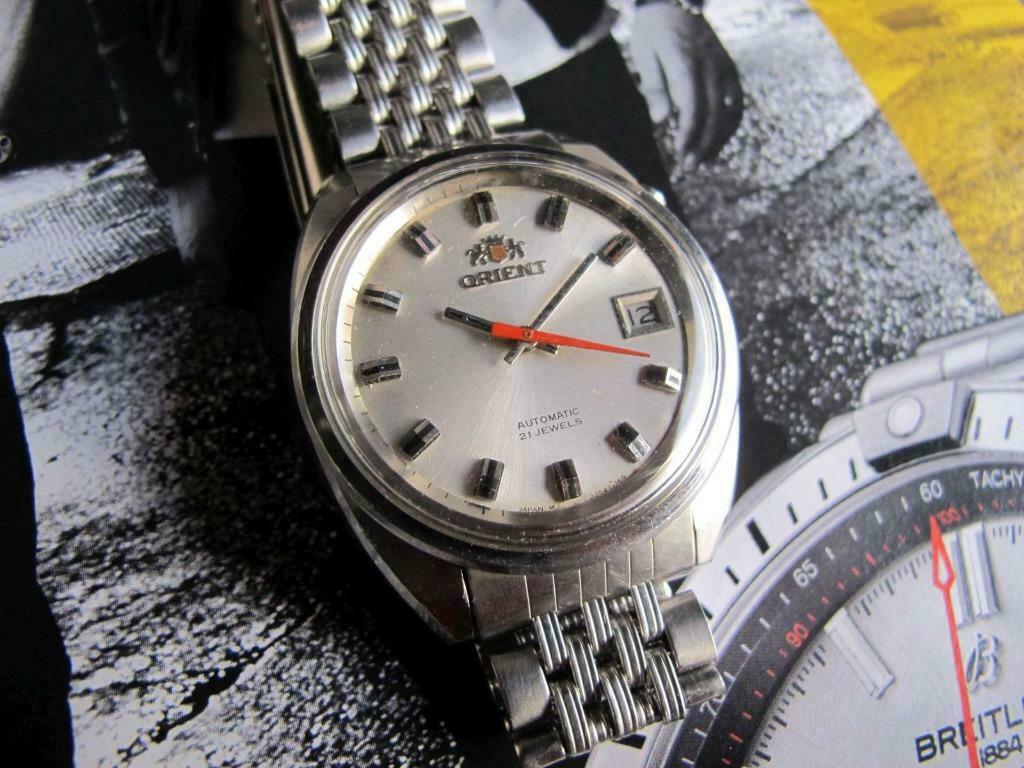 SS Orient automatique homme bracelet perles de riz de 1970, Enlèvement ou Envoi