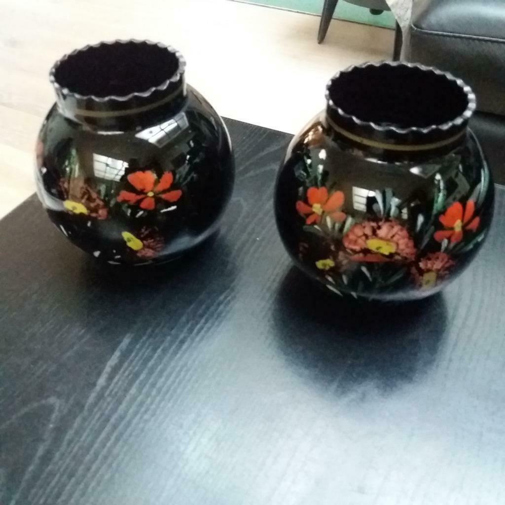 Bocaux vintage en verre noir des années 50, Enlèvement